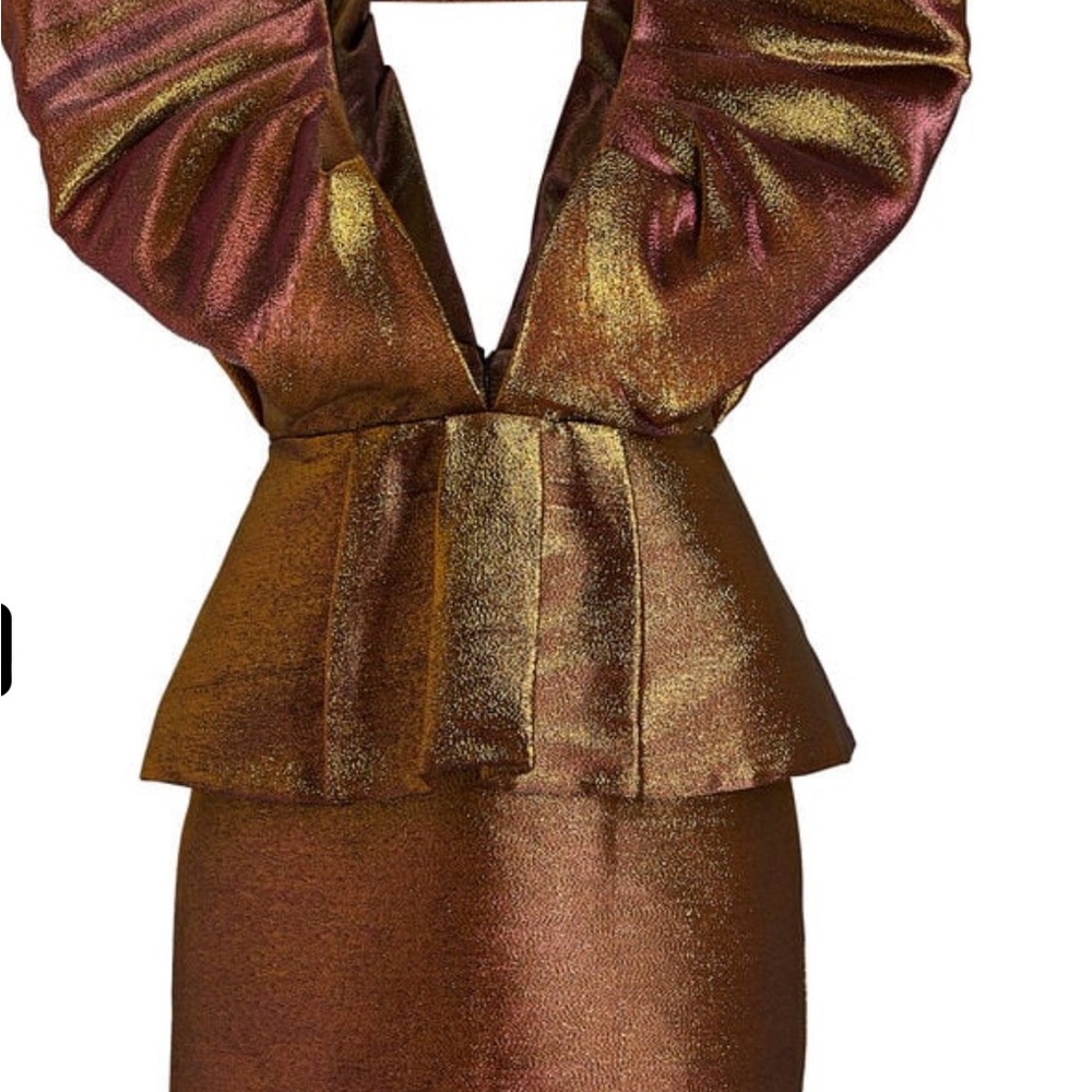 Ronny Kobo Metallic mini dress